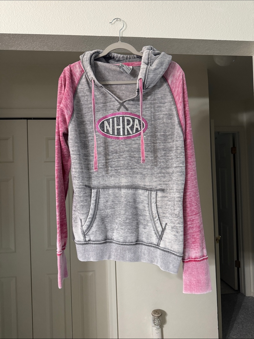 Zen XXL Pink & Gray Hooded NHRA Women's Sweatshirt